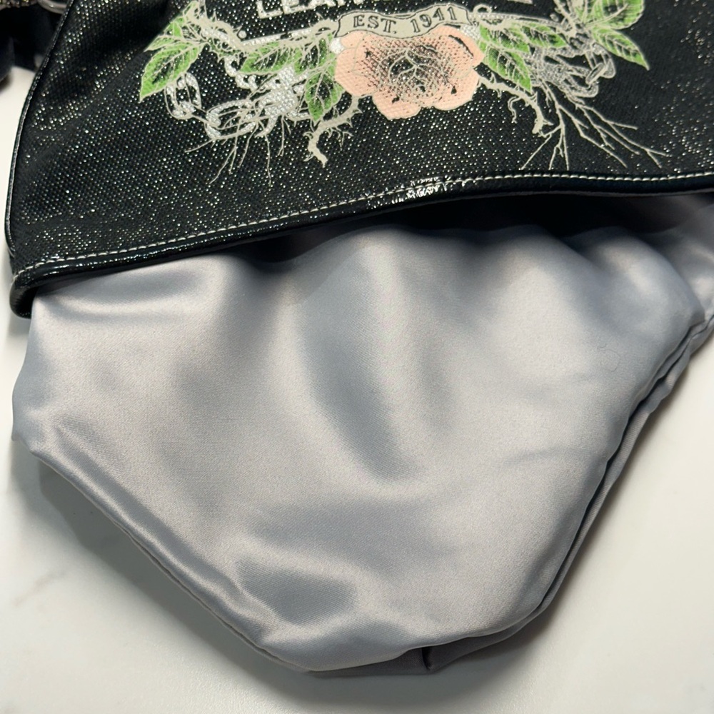 Coach Leatherware RARE Tatoo Black Floral Clutch Wristlet 2009 EUC - Picture 13 of 16